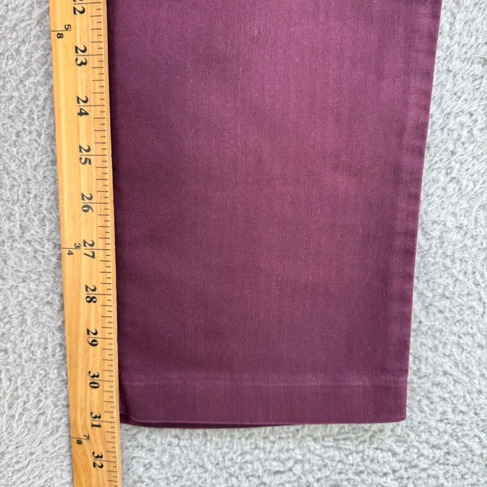 Under Armour Mens 34x31 Maroon Herringbone Chino Pants Straight Leg Stretch Golf